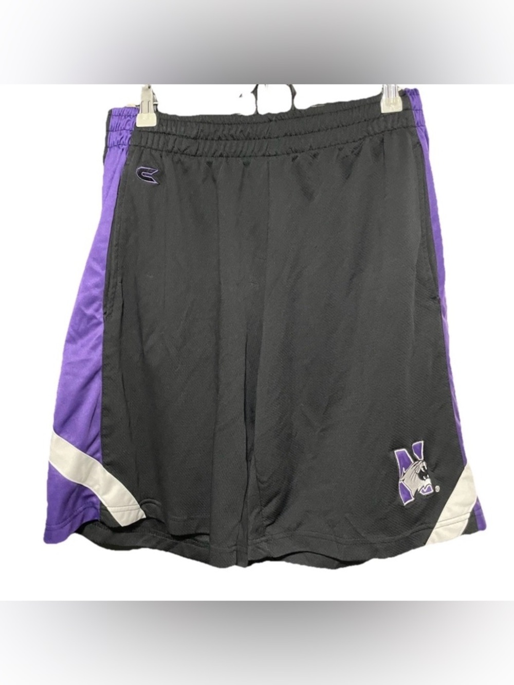 Northwestern University Wildcats Mens Colosseum Black The Stop Short w/N-Cat szL